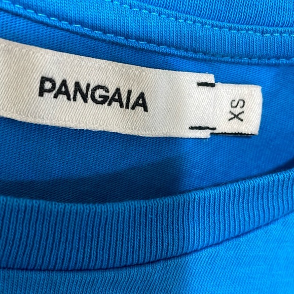 Pangaia Blue Boxy Crop T-Shirt Short Sleeve - Picture 2 of 13